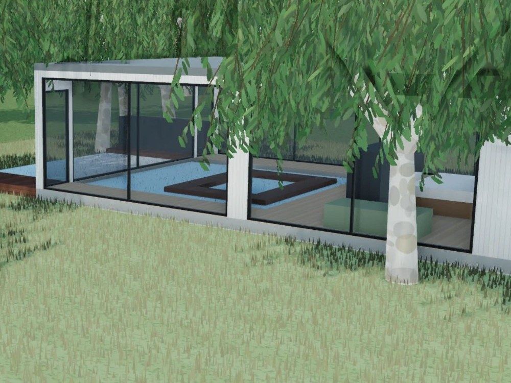 Before: Sonas I as a simple 3D model on the block in PLACE Build.